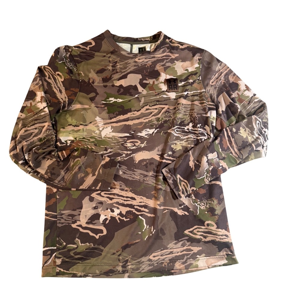 Under Armour Ridge Reaper Camo Long Sleeve Shirt Mens Medium Hunting Performance